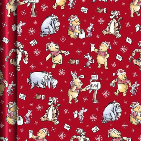 Winnie the Pooh 4m Christmas Roll Wrap Extra Image 1